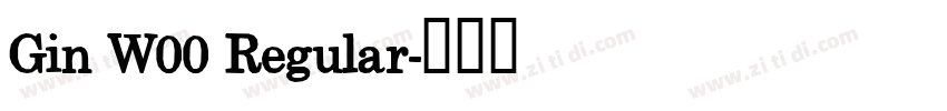 Gin W00 Regular字体转换